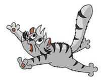 cat-falling-little-gray-illustration-44225335